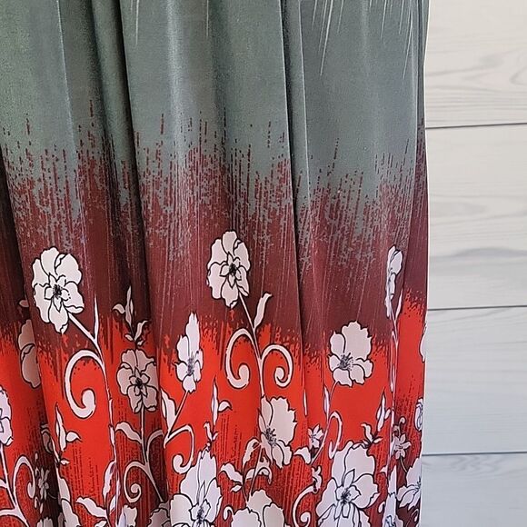 Arianna by Howard's silk blend floral print sun dress Women's Size S - Picture 5 of 12